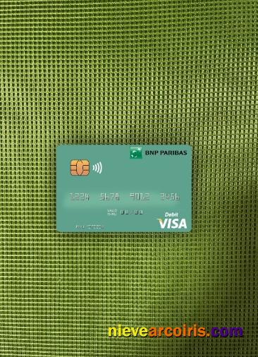 Mauritania BNP Paribas visa debit card photolook